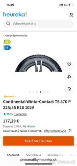 Zimné pneumatiky + disky na audi - 6