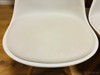 Jedálenské stoličky 4ks - biela, šedá - 6