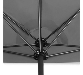 Záhradný polkruhový slnečník 270 x 135 cm - antracit - 6