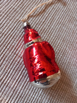 3ks starí vianoční mikulášikovia sklo 7x3,5 cm - po rodičoch - 6