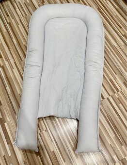 Súprava – hniezdo, mantinely a vankúšik (modro-ružové) - 6