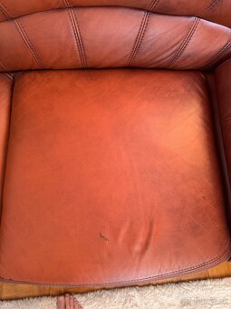 Kožená mohutná sedačka - 6