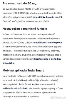 Mobilná klimatizácia Tesla Smart AC500 - 6