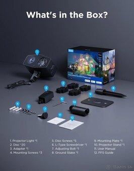 Vonkajší dekoračný projektor govee - 6