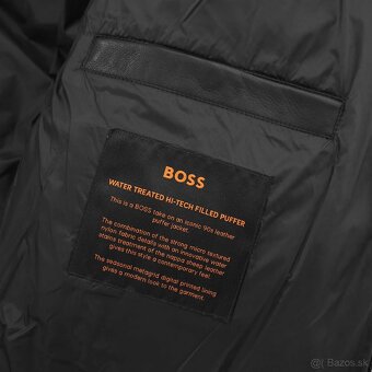 Čierna kožená bunda BOSS Joholo úplne nová veľkosť 48 - 6