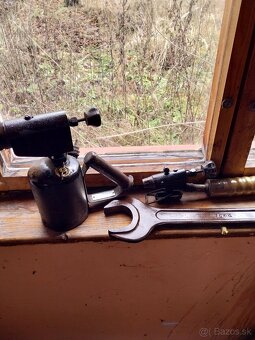 Predám staré retro letovacie lampy a kľúč 55-60Tona - 6