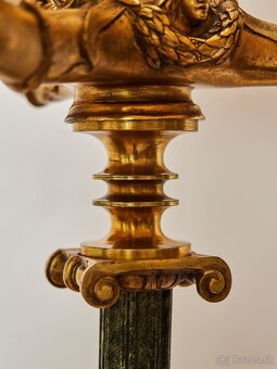 Neoempírová bronzová stojacia lampa z konca 19. storočia - m - 6