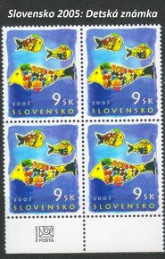Poštové známky, filatelia: Slovensko, štvorbloky - 6