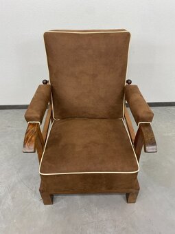 Polohovacie art deco kreslo - 6