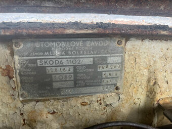 Skoda 1102 Tudor 4 dverový  rok výroby 1952 50 000km - 6