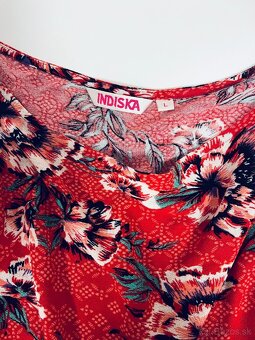 letné kvietkované šaty L-XL - 6