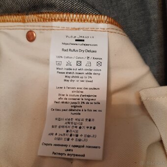 Pánske džínsy Nudie jeans rad rufus dry deluxe W36 L32 - 6