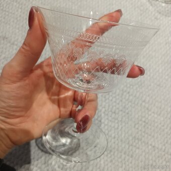 Elegantná sada edwardiánskych pohárov - 4ks - 6