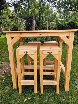 Drevené barové sedenie - ZLACNENÉ - 6