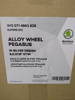 18" alu PEGASUS originál ŠKODA + zimné pneu. - 6
