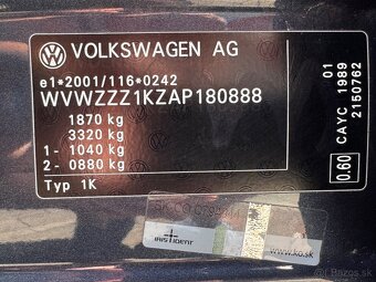 VW Golf 1,6 TDI ,77 KW - 6