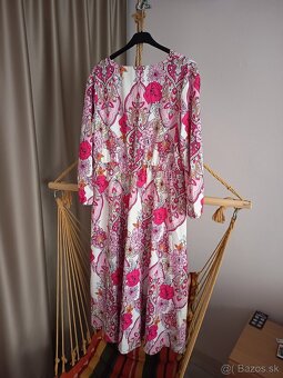Dámske šaty nové bielo ružové XXL s opaskom - 6
