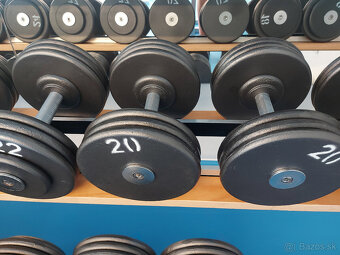 Profi pevné jednoruční činky 2 - 100kg NOVÉ - 6