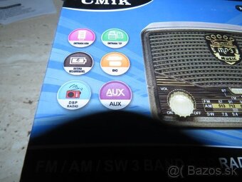 Predam nove mensie retro radio CMIK,BT,USB - - 6