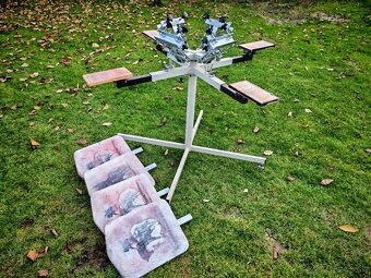 Karusel na sieťotlač – 4-farebný + 4 ramená na malé potlače - 6