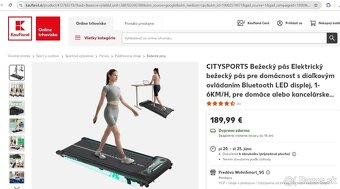 Bežecký pás elektrický zánovný CITYSPORTS CS-WP6 červený - 6