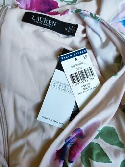 nové kvetované bledoružové šaty Ralp Lauren veľ. 40 - 6