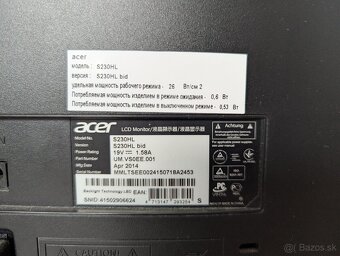 LED Monitor Acer S230HL, 23", Full HD, HDMI - 6