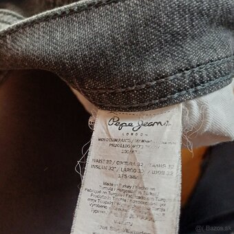 Pepe jeans šedé slim fit streč - 6