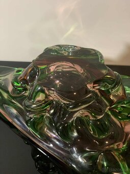 Nádherná miska, popolník z hutného skla návrh Zemek - 6