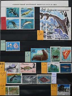 Známky - fauna - ryby a morský život - 6