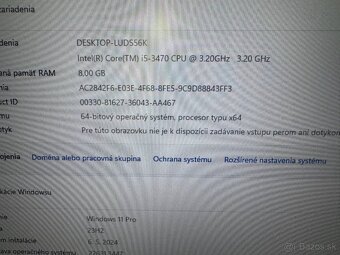 Počítač Dell 3010.Intel i5-3470 4x3,20GHz.8gb ram.256G SSD. - 6