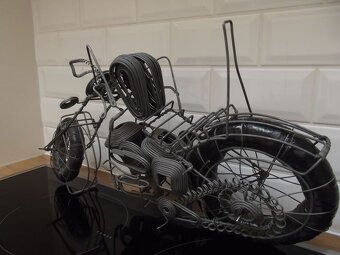 Veľká kovová motorka - dvojvalcový Chopper - 6