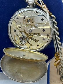 Predám Funkčné vreckové hodinky cylindre quatre rubis s reti - 6