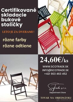 FaNTaSTicKé Certifikované Drevené Skladacie Bukové Stoličky - 6