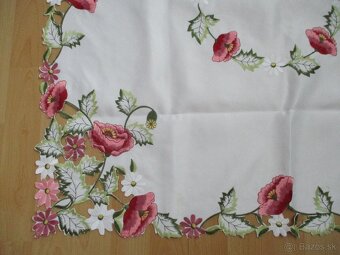 starožitnú vyšívanú dečku - obrus / 52 / - 6