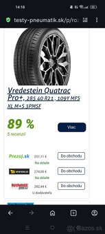 Pneumatiky 4ks Vredestein Quatrac Pro+ 285/40 R21 - 6
