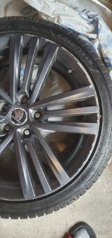 Hliníkové disky Škoda Superb II 18 + zimné pneumatiky - 6