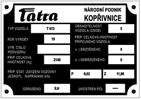 Štítky na Tatra, Praga, Avia - 6