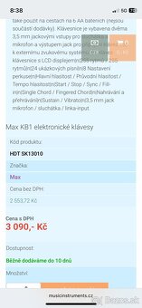 Elektronické klávesy MAX Music KB1 set s 61 klávesmi - 6