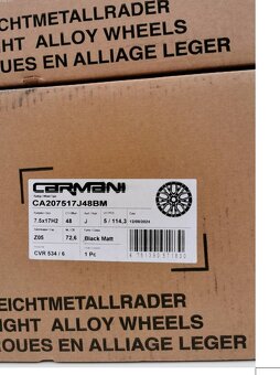 Nové Kia Carmani Ludwig 7,5X17 ET48 5x114,3 Alu 1250 - 6