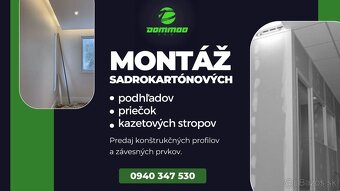 Strojové maľovanie, montáž sadrokratónových podhľadov… - 6