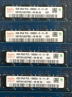 Predám pamäťové moduly DDR3 4GB - 6