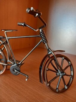 Starý kovový bicykel, dekorácia 18,5x10x8 cm - 6