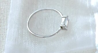 Strieborný prsteň Baguette - 6