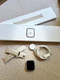 Apple Watch S7 – 41mm Starlight + krabica + nabíjačka - 6