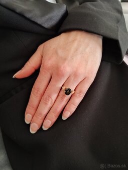 Prsteň zo 14ct žltého zlata s 2,64ct Turmalínom a Zafírmi - 6