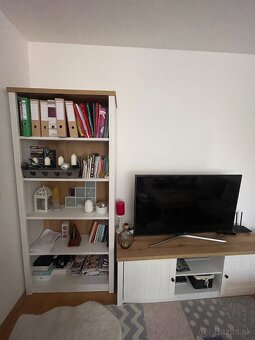MARKSKEL- TV stolík MARKSKEL 2 dvere biela/dubová farba - 6