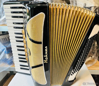 Predám akordeón Hohner Lucia IVP- 96 basový  - používaný v d - 6