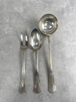 Strieborný príbor pre 6os. v štýle Art deco - 6