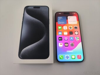 apple iphone 15 PRO 128gb Blue Titanium / Batéria 91% - 6